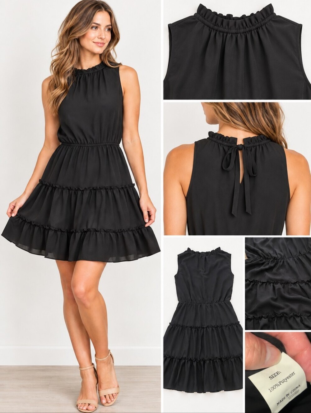 Elegant Black Sleeveless Dress